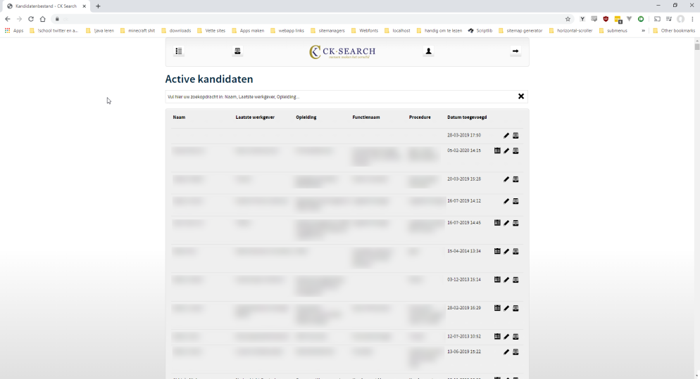 CRM screenshot